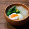 大根と大根菜と半熟卵のお味噌汁